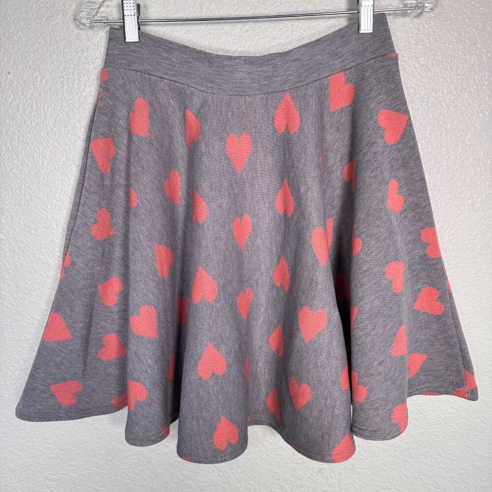Elhoffer Essential Knit Skirt Women Large Companion Heart Skater Comfy Cosplay